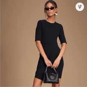 Lulu’s Westwood Black Half Sleeve Sheath Dress, Size Small